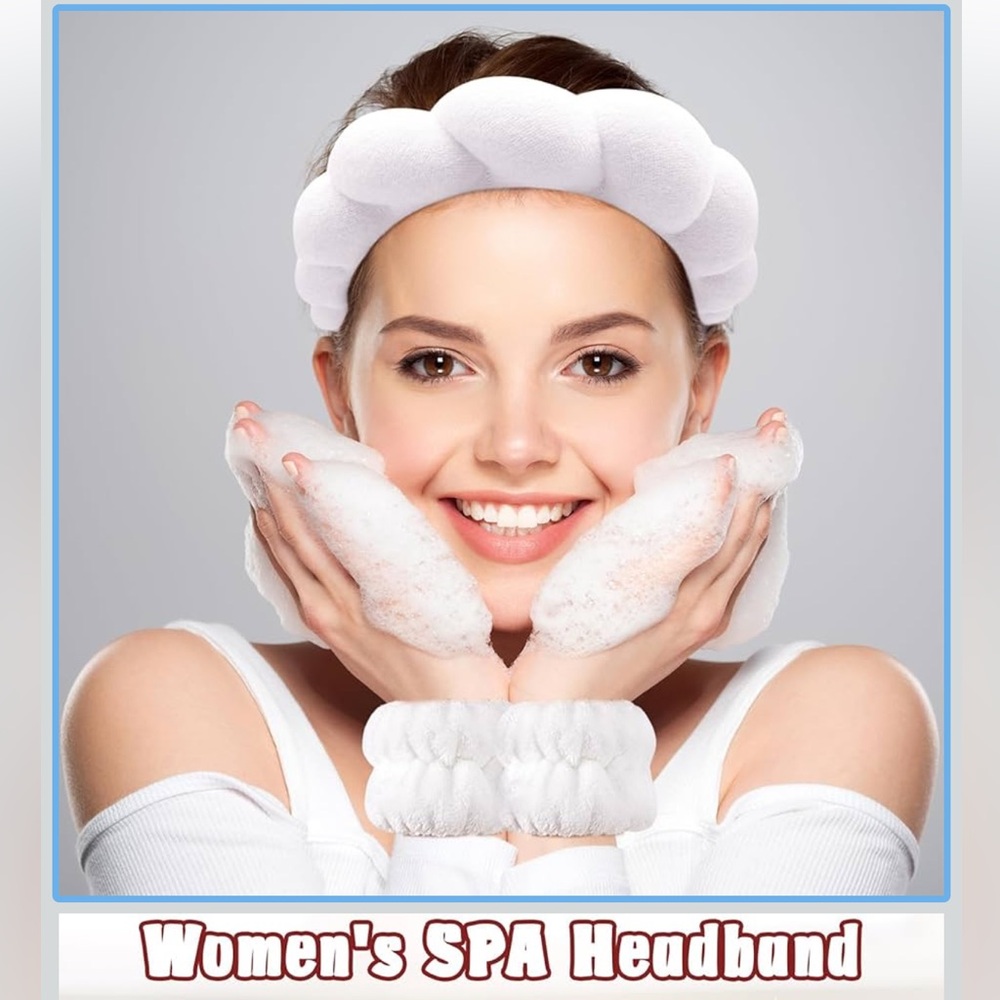 Spa Headband and Wristbands Set NIB